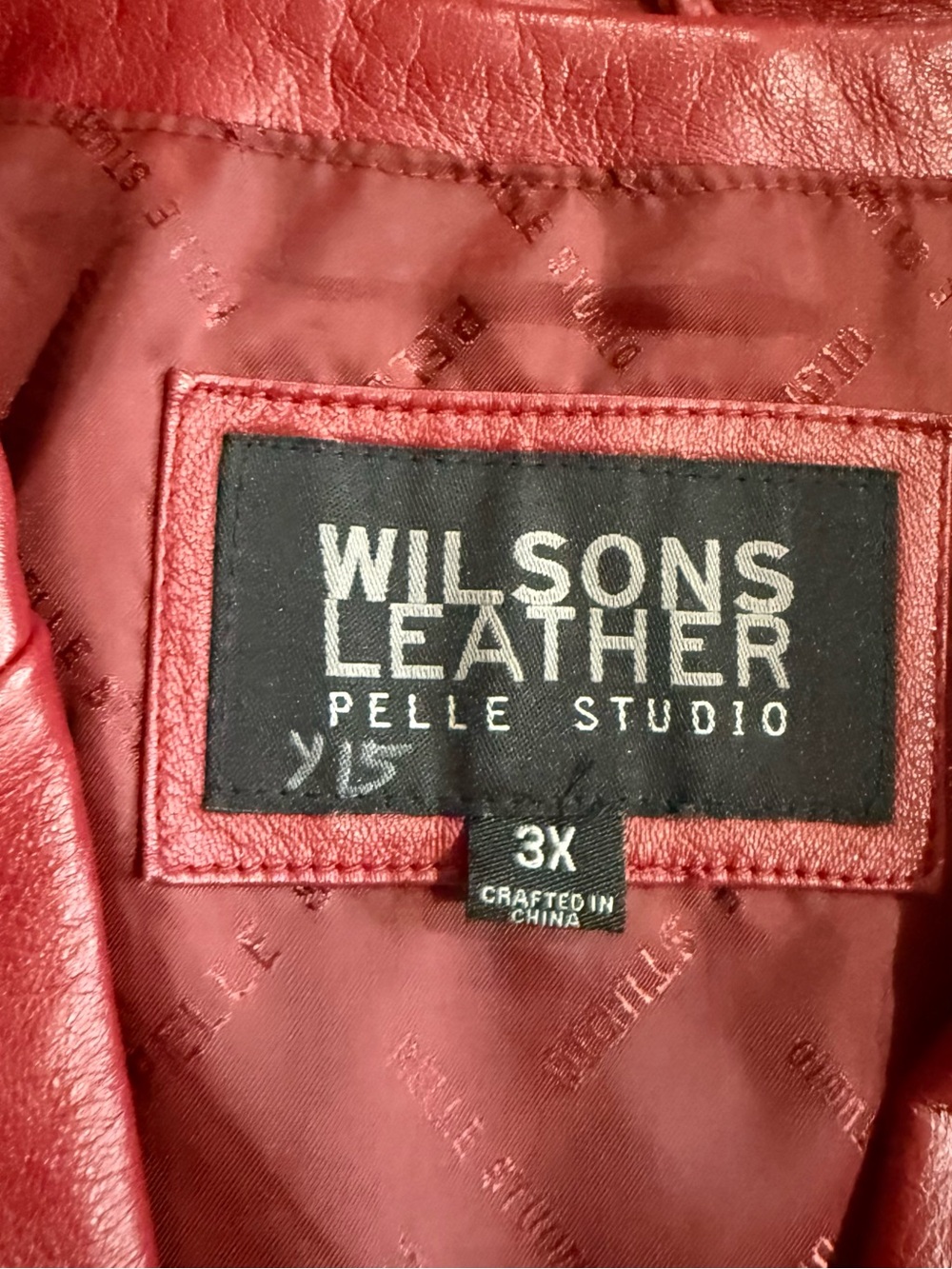 Vintage Wilsons Leather Pelle Studio Red Leather Blazer Jacket Coat Size 3X - Picture 3 of 11